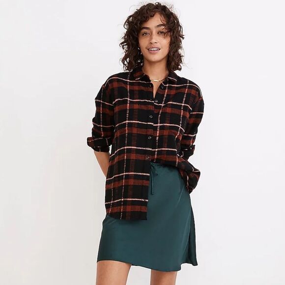Madewell Sunday Shirt Cotton Envis Plaid Flannel Button Down Shirt Size XxS - Picture 1 of 8
